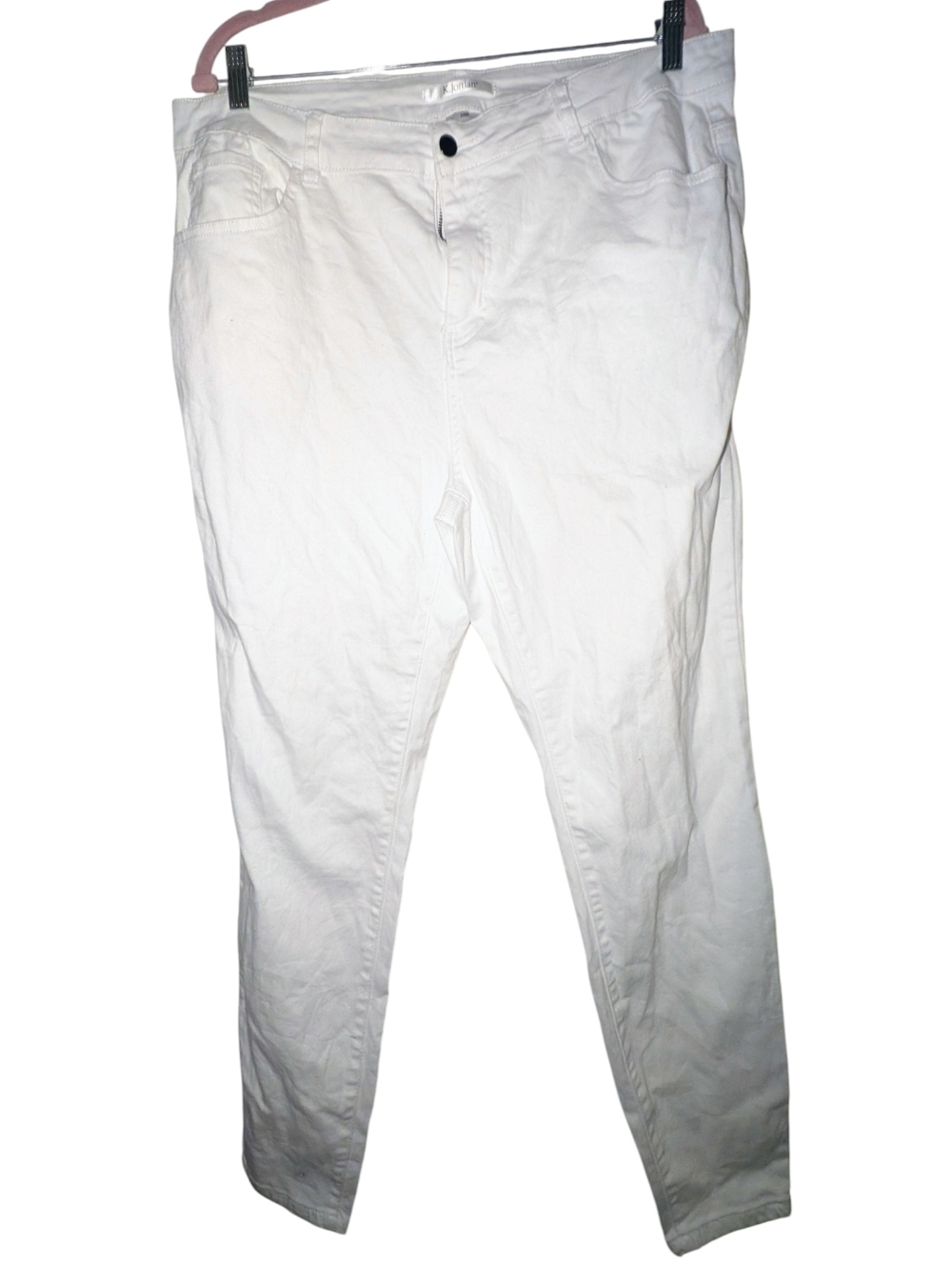 K. Jordan White Skinny Jeans Plus Size 20W NWOT Stretchy